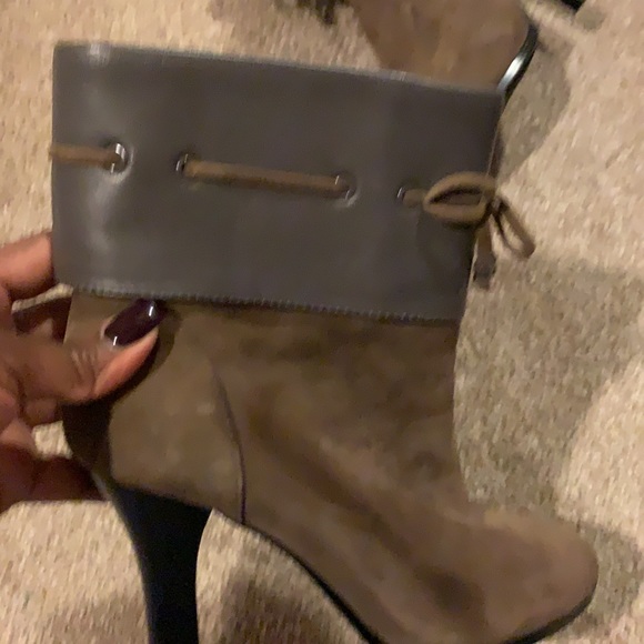 Brand New!!!! Suede Grey leather and suede booties. Brand is Sofft. - Picture 2 of 8